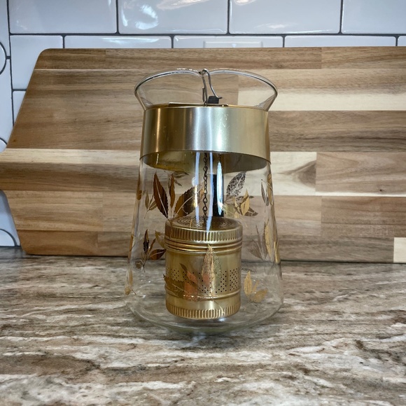 Donald Douglas Gold Leaf Flameproof Tea Maker with Gold Tea Infuser - Vintage - Picture 5 of 11